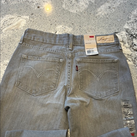 NWT Levi's Curve ID Women's Light Gray Straight Leg Jeans Size 26 - Picture 6 of 9